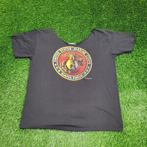 Vintage 1988 US Marine Corps Cutoff Shirt L/XL 24x29 Black